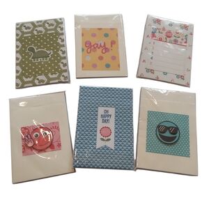 Kids Colorful Happy Theam Decorated Doodle Pad & Crayon Sets (6 Sets) NWOT